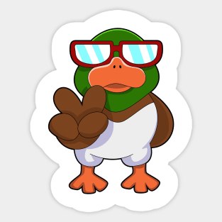 Duck with Sunglasses Sticker